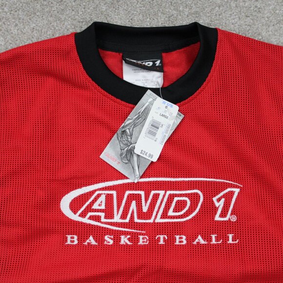 And 1 Basketball Jersey NWT Youth Large (14/16) Red Polyester Pullover #1 - Picture 4 of 14